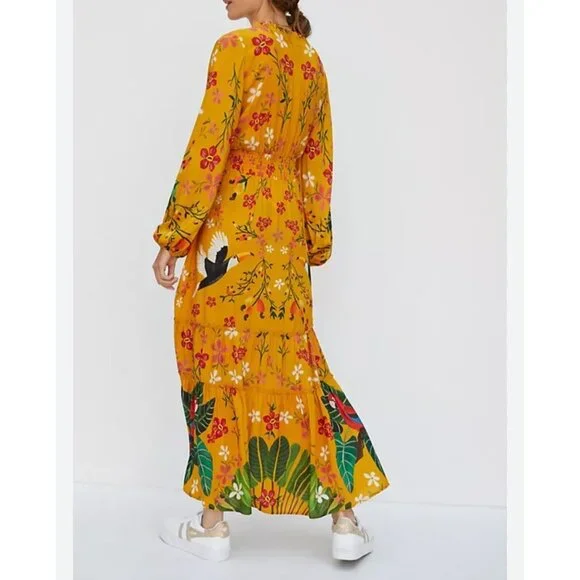 Farm Rio by Anthropologie Women's Sz XL Cristy Maxi Dress - Picture 5 of 14